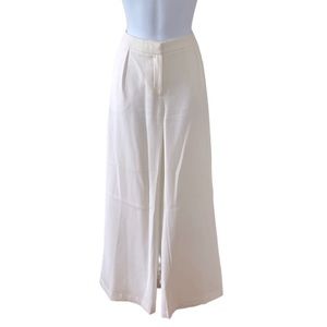 Halogen Wide‎ Leg Lined Dress Pants Cream Size 8